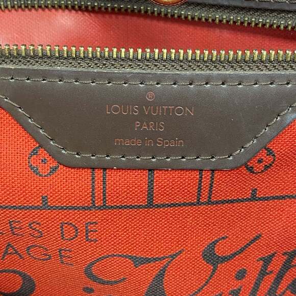 LOUIS VUITTON Authentic Brown Damier Neverfull MM Tote Bag - Picture 5 of 13